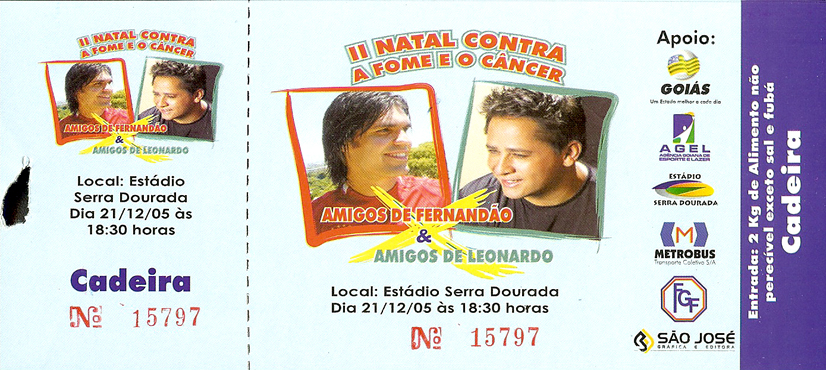 ingresso de show de Leonardo