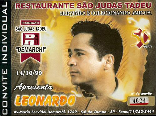 ingresso de show de Leonardo