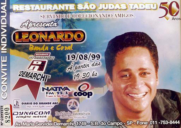 ingresso de show de Leonardo