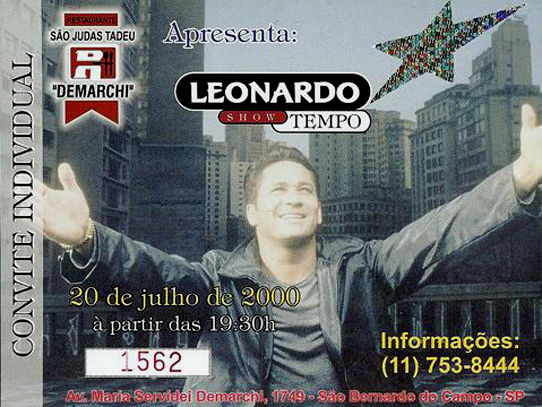 ingresso de show de Leonardo