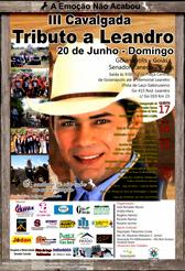 cartaz de divulgao da 3 Cavalgada Tributo a Leandro (20.06.2010)